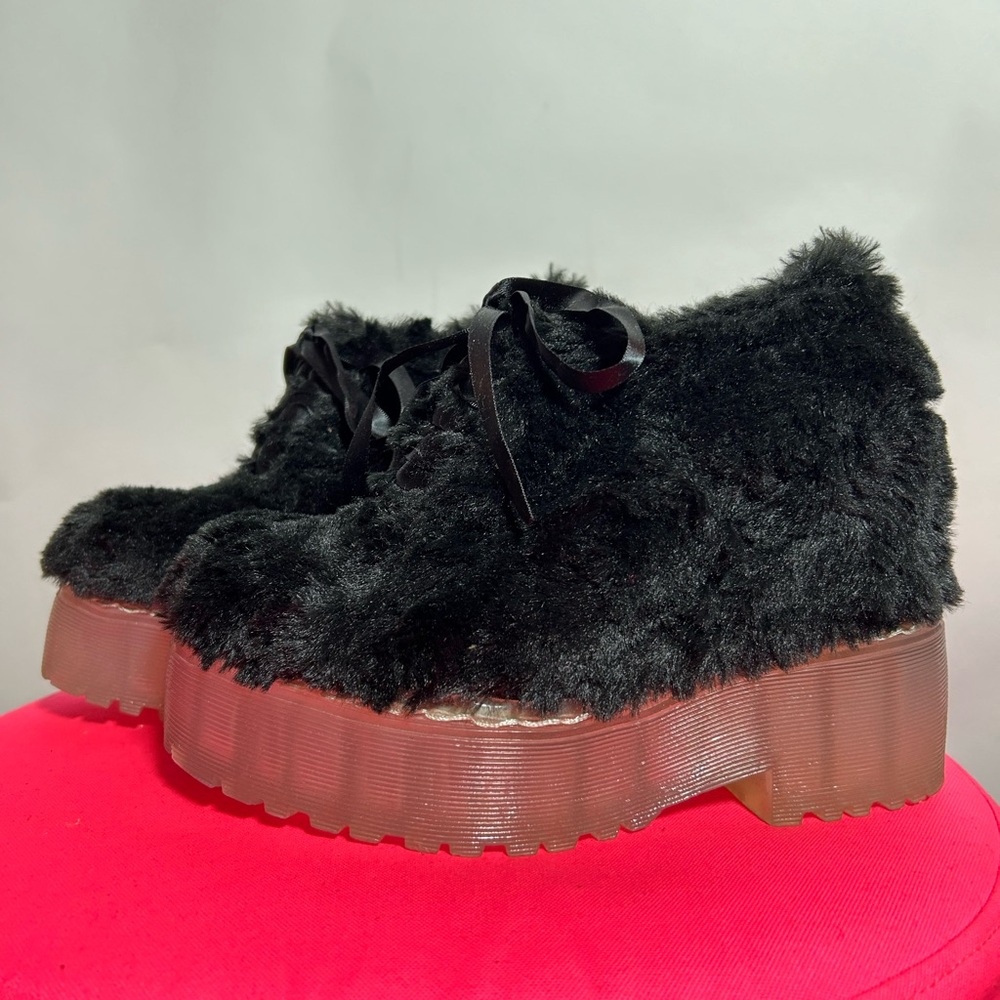 Jeffrey Campbell Fuzzed Fuzzy Fuzz Black Booties … - image 8